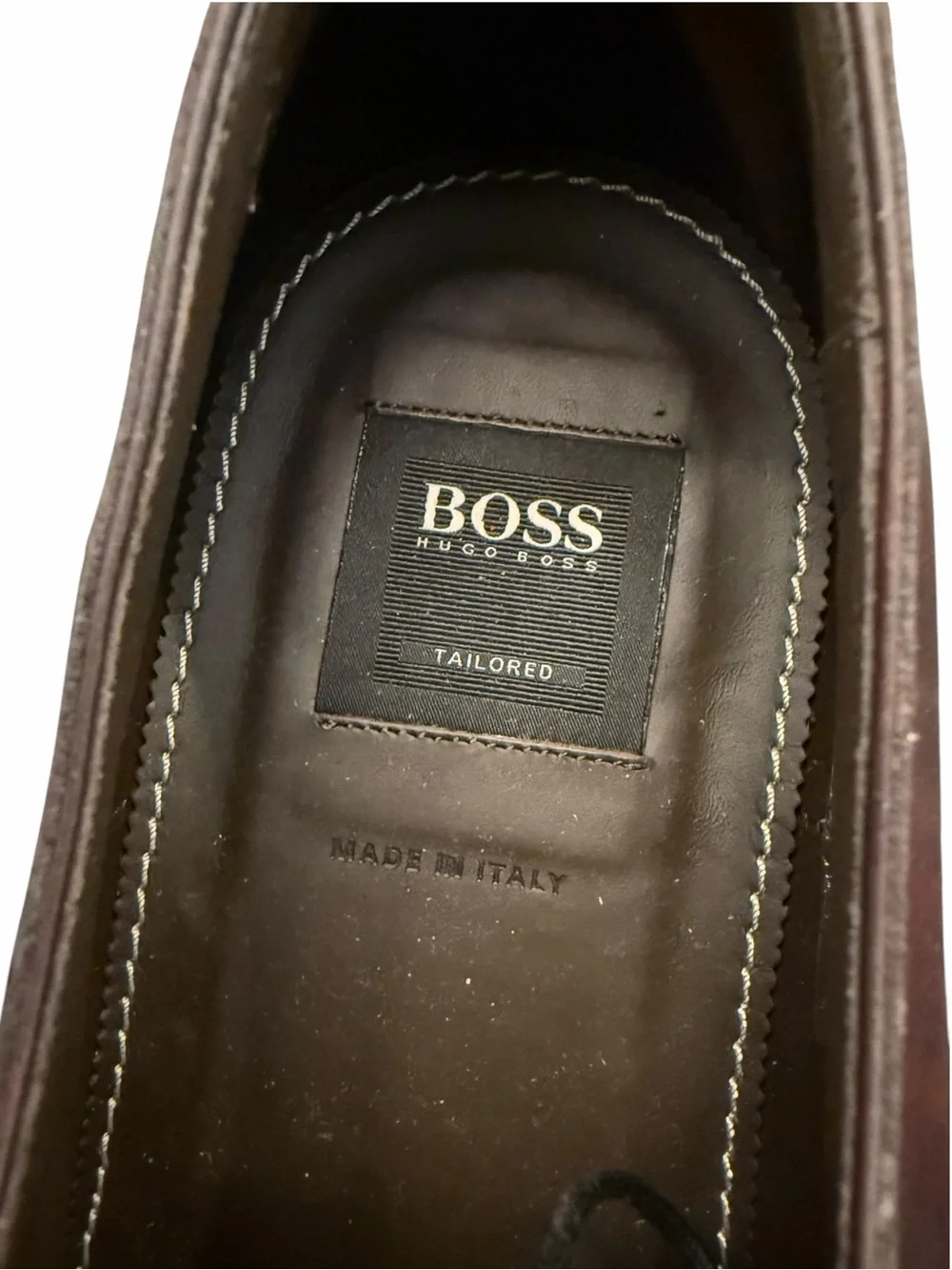 Hugo Boss Colby Leather Derby Dress Shoes Mens 9 Rich Burgundy Business Lace Up